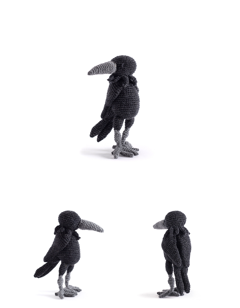 toft ed's animal henry the raven amigurumi crochet